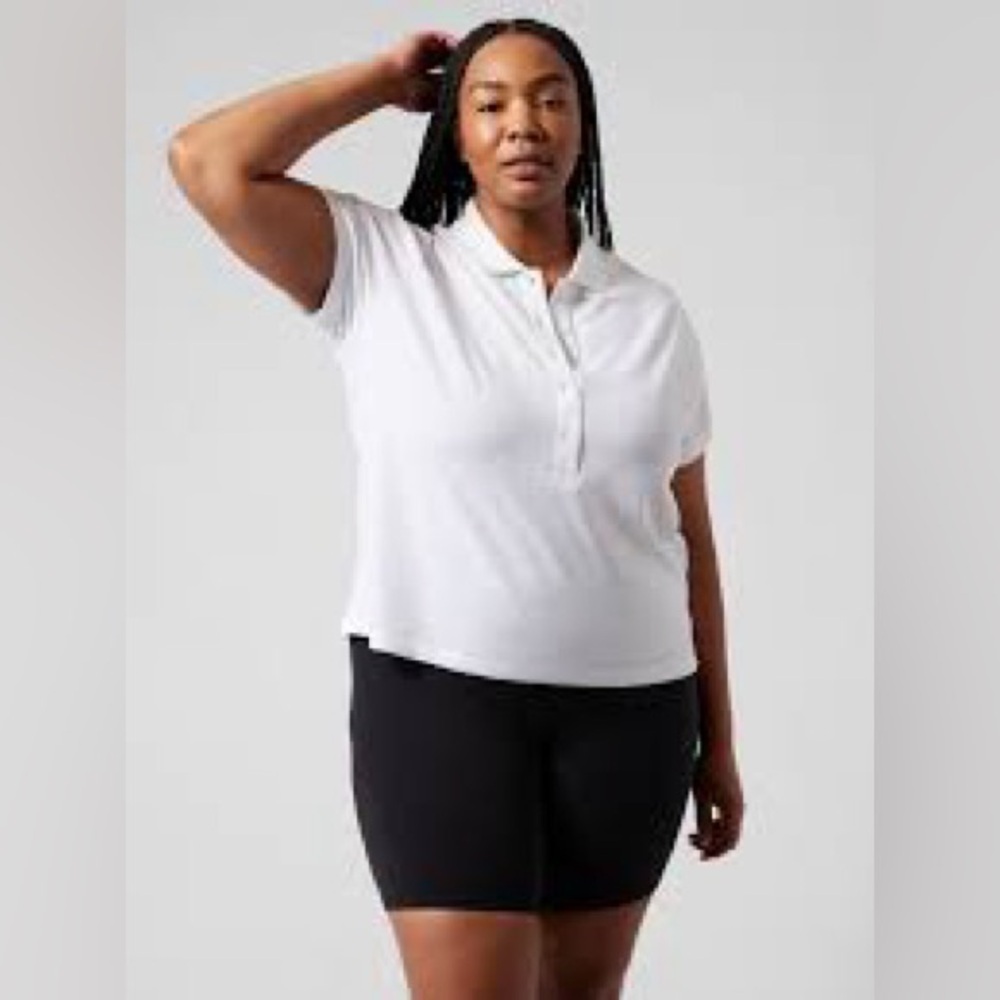 Athleta White Collared Top - Size 3X
